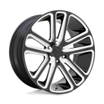 24" DUB WHEELS FLEX S255 GLOSS BLACK MILLED FINISH RIMS