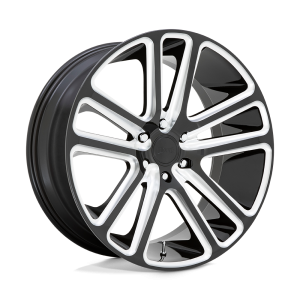 24" DUB WHEELS FLEX S255 GLOSS BLACK MILLED FINISH RIMS