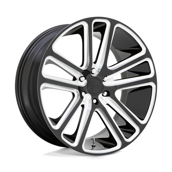 24" DUB WHEELS FLEX S255 GLOSS BLACK MILLED FINISH RIMS
