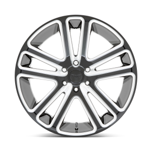 22" DUB WHEELS FLEX S255 GLOSS BLACK MILLED FINISH RIMS - Image 3