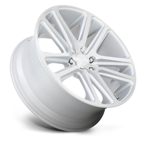 24" DUB WHEELS FLEX S257 GLOSS SILVER BRUSHED FINISH RIMS - Image 2