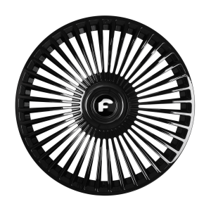 26" FORGIATO WHEELS TRISMESTRE M GLOSS BLACK FLOATING CAP FORGED RIMS