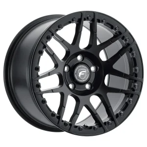 17" FORGESTAR WHEELS F14 BEADLOCK SATIN BLACK FINISH RIMS
