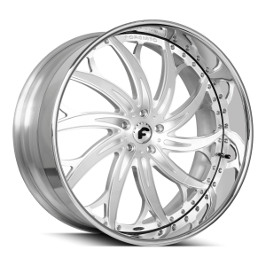 26" FORGIATO WHEELS C2C-2 BRUSHED FACE CHROME LIP FINISH RIMS 6X139