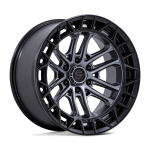 17" FUEL WHEELS FC874 CELSIUS MATTE GUNMETAL WITH MATTE BLACK LIP OFF-ROAD RIMS