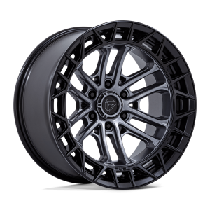 17" FUEL WHEELS FC874 CELSIUS MATTE GUNMETAL WITH MATTE BLACK LIP OFF-ROAD RIMS