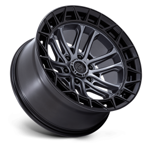 17" FUEL WHEELS FC874 CELSIUS MATTE GUNMETAL WITH MATTE BLACK LIP OFF-ROAD RIMS - Image 2