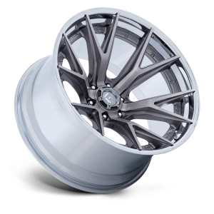 17" FUEL WHEELS FC402 CATALYST PLATINUM WITH CHROME LIP OFF-ROAD FUSION FORGED RIMS - Image 2