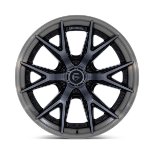 17" FUEL WHEELS FC402 CATALYST GLOSS BLACK WITH BRUSHED DARK TINTED CLEAR FACE AND LIP OFF-ROAD RIMS - Image 3