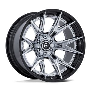 17" FUEL WHEELS FC402 CATALYST CHROME WITH GLOSS BLACK LIP OFF-ROAD FUSION FORGED RIMS