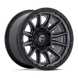 17" FUEL WHEELS FC866 PISTON MATTE GUNMETAL WITH GLOSS BLACK LIP OFF-ROAD RIMS