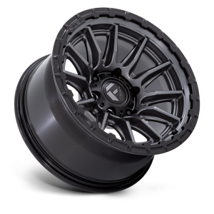 17" FUEL WHEELS FC866 PISTON MATTE GUNMETAL WITH GLOSS BLACK LIP OFF-ROAD RIMS - Image 2