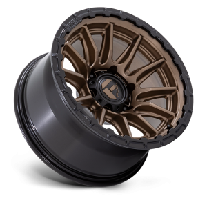 17" FUEL WHEEL FC866 PISTON MATTE BRONZE WITH GLOSS BLACK LIP CROSSOVER SUV RIMS - Image 2