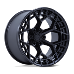 17" FUEL WHEELS FC873 CHARGER GLOSS BLACK BRUSHED FACE WITH DARK TINT 6-LUG OFF-ROAD RIMS