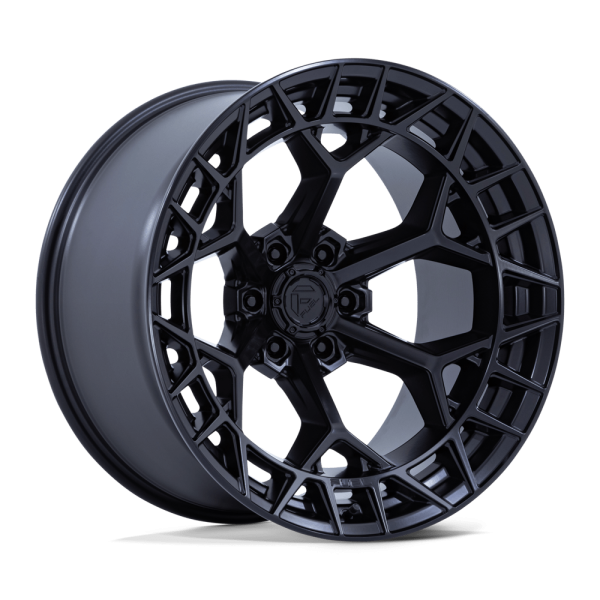 17" FUEL WHEELS FC873 CHARGER GLOSS BLACK BRUSHED FACE WITH DARK TINT 6-LUG OFF-ROAD RIMS