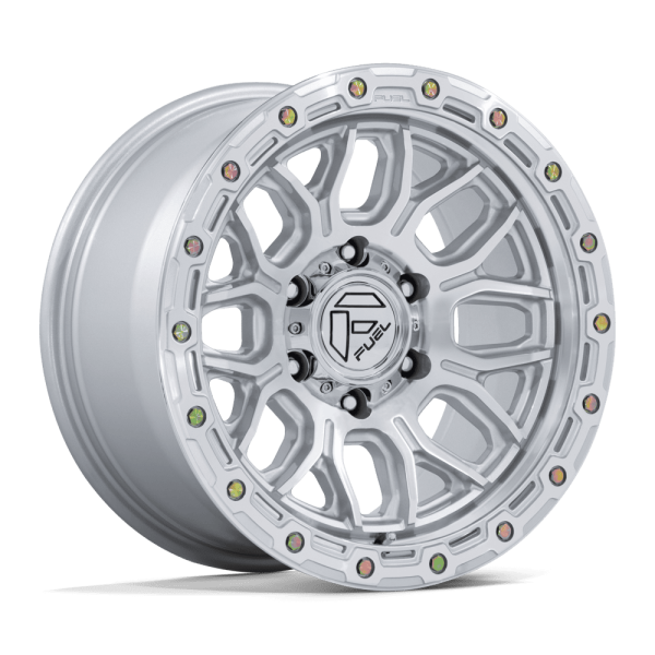 17" FUEL WHEELS FC881 SURGE GLOSS SILVER WITH MACHINED FACE OFF-ROAD RIMS