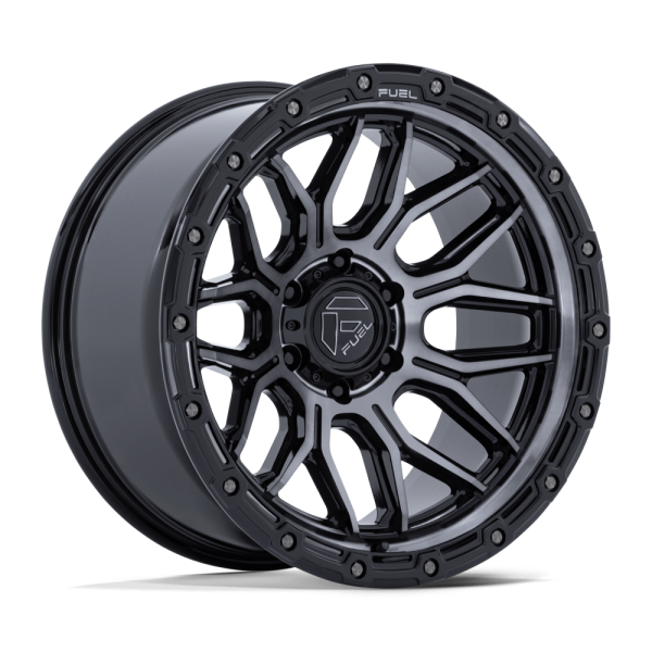 17" FUEL WHEELS FC881 SURGE GLOSS BLACK MACHINED WITH GRAY TINT OFF-ROAD RIMS