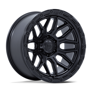 17" FUEL WHEELS FC881 SURGE MATTE BLACK WITH GLOSS BLACK LIP OFF-ROAD RIMS