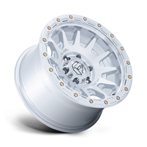 17" FUEL WHEELS FC884 FORTRESS GLOSS SILVER WITH MACHINED FACE OFF-ROAD RIMS - Image 2