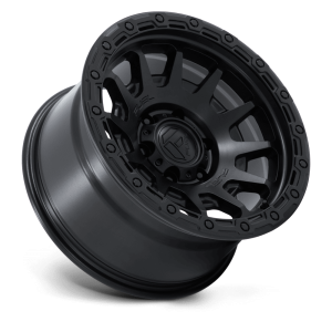 17" FUEL WHEELS FC884 FORTRESS MATTE BLACK GLOSS BLACK LIP FINISH OFF-ROAD RIMS - Image 2