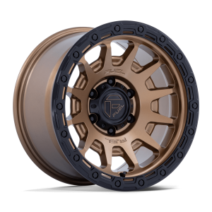 17" FUEL WHEEL FC884 FORTRESS MATTE BRONZE WITH GLOSS BLACK LIP OFF-ROAD RIMS