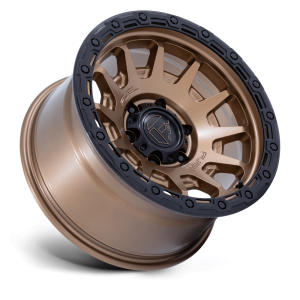 17" FUEL WHEEL FC884 FORTRESS MATTE BRONZE WITH GLOSS BLACK LIP OFF-ROAD RIMS - Image 3