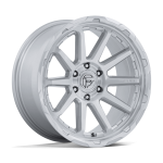 17" FUEL WHEELS FC887 CIRCUIT GLOSS SILVER WITH MACHINED FACE OFF-ROAD RIMS