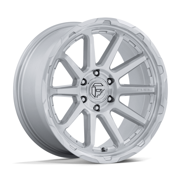 17" FUEL WHEELS FC887 CIRCUIT GLOSS SILVER WITH MACHINED FACE OFF-ROAD RIMS