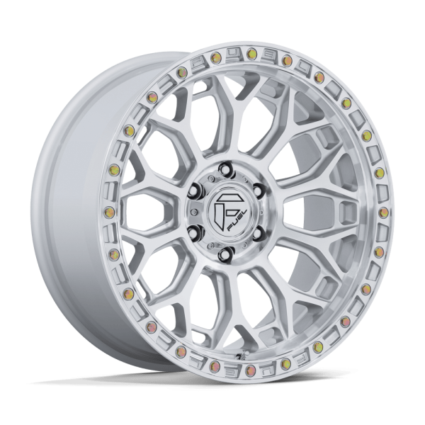 17" FUEL WHEELS FC901 TALON GLOSS SILVER WITH MACHINED FACE OFF-ROAD RIMS