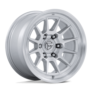17" FUEL WHEELS FC902 SPUR GLOSS SILVER WITH MACHINED FACE OFF-ROAD FLOW FORMED RIMS