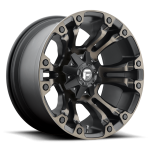 17" FUEL WHEELS D569 VAPOR BLACK MACHINED WITH DARK TINT CROSSOVER SUV RIMS