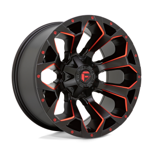 17" FUEL WHEELS D787 ASSAULT MATTE BLACK MILLED W/ RED TINT OFF-ROAD RIM