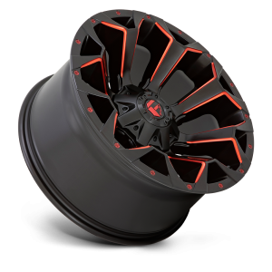 17" FUEL WHEELS D787 ASSAULT MATTE BLACK MILLED W/ RED TINT OFF-ROAD RIM - Image 2