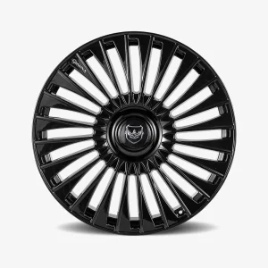 24" GIANNA WHEELS LUSSO GLOSS BLACK FINISH RIMS - Image 2
