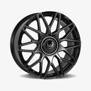 22" GIANNA WHEELS PRESTIGIO GLOSS BLACK FINISH RIMS