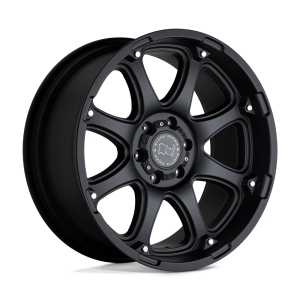 18" BLACK RHINO WHEELS GLAMIS MATTE BLACK FINISH OFF-ROAD RIMS