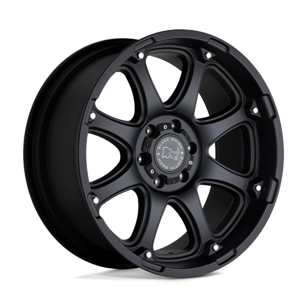 18" BLACK RHINO WHEELS GLAMIS MATTE BLACK FINISH OFF-ROAD RIMS