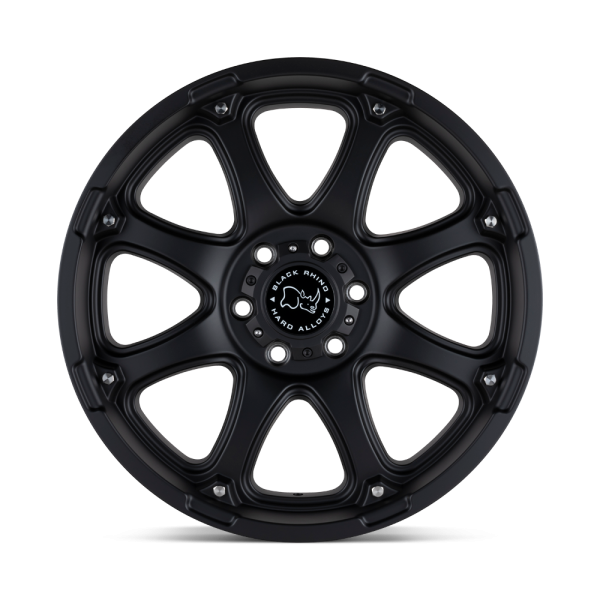 18" BLACK RHINO WHEELS GLAMIS MATTE BLACK FINISH OFF-ROAD RIMS