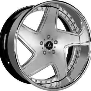 26" ARTIS FORGED DAWN BRUSHED FACE CHROME LIP FINISH RIMS