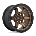 17" FUEL WHEELS D699 KICKER 6 BRONZE CENTER WITH BLACK LIP OFF-ROAD RIMS