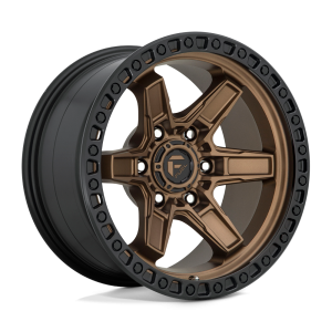 17" FUEL WHEELS D699 KICKER 6 BRONZE CENTER WITH BLACK LIP OFF-ROAD RIMS