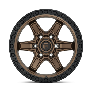 17" FUEL WHEELS D699 KICKER 6 BRONZE CENTER WITH BLACK LIP OFF-ROAD RIMS - Image 2