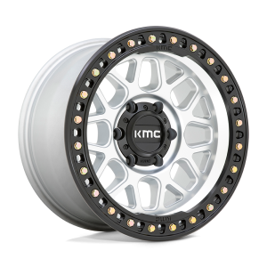 20" KMC WHEELS KM549 GRS MACHINED W/ MATTE BLACK LIP FINISH RIMS