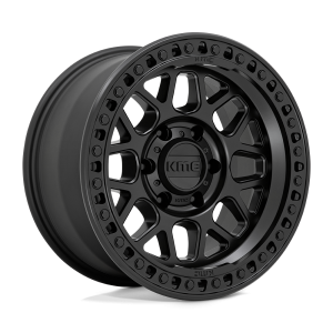 20" KMC WHEELS KM549 GRS MATTE BLACK GLOSS BLACK LIP FINISH RIMS