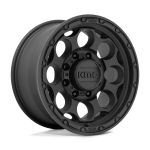 18" KMC WHEELS KM541 DIRTY HARRY TEXTURED BLACK FINISH RIMS