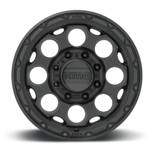 18" KMC WHEELS KM541 DIRTY HARRY TEXTURED BLACK FINISH RIMS - Image 2