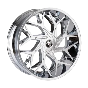 24" DIABLO WHEELS TURBINE CHROME FINISH RIMS