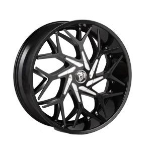 26" DIABLO WHEELS MAGNEETO BLACK MILLED FACE FINISH RIMS