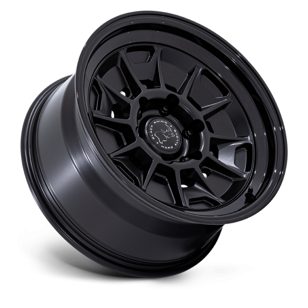 18" BLACK RHINO WHEELS MONDO BR021 MATTE BLACK FINISH GLOSS BLACK LIP FINISH OFF-ROAD RIMS