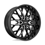 26" DUB WHEELS DIRTY OG S263 GLOSS BLACK MILLED FINISH RIMS